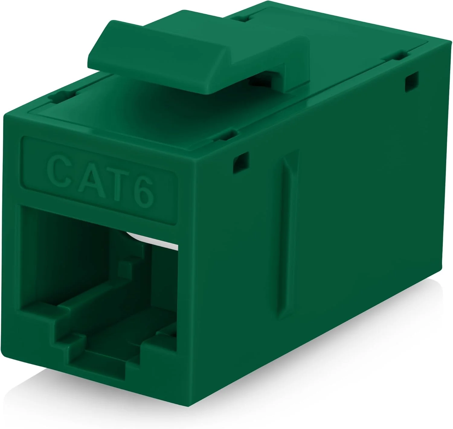 کوپلر کیستون RJ45 CAT6 Everest در رنگ سبز (بسته 48 عددی) - کوپلر RJ45 - جک های کیستون Cat6