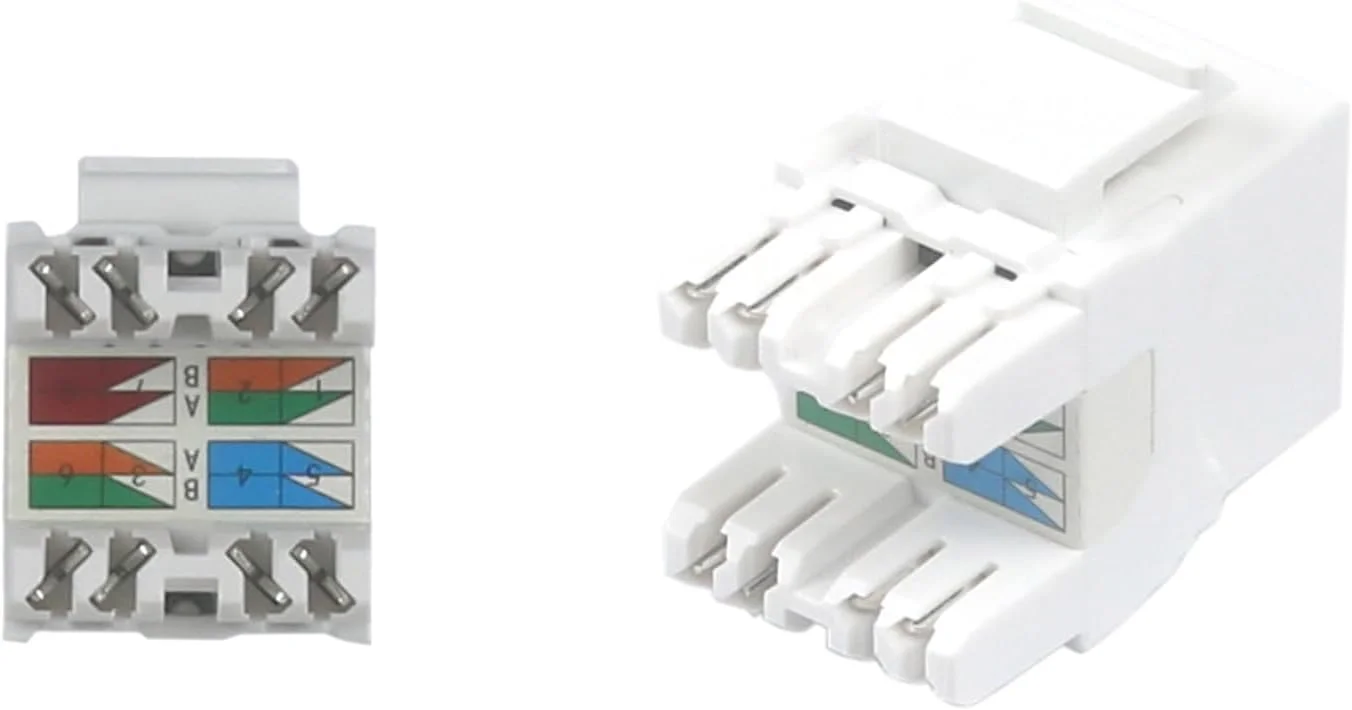 کانکتور مادگی کیستون RJ45 Cat6 جیچنگ (5 عددی)