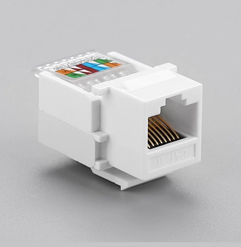 اتصال دهنده مادگی کیستون Cat6، بسته 10 عددی، ماژول های کوپلر RJ45 بدون نیاز به ابزار، بدون نیاز به پانچ برای نصب آسان، اتصال دهنده های شبکه سفید برای کابل کشی اترنت