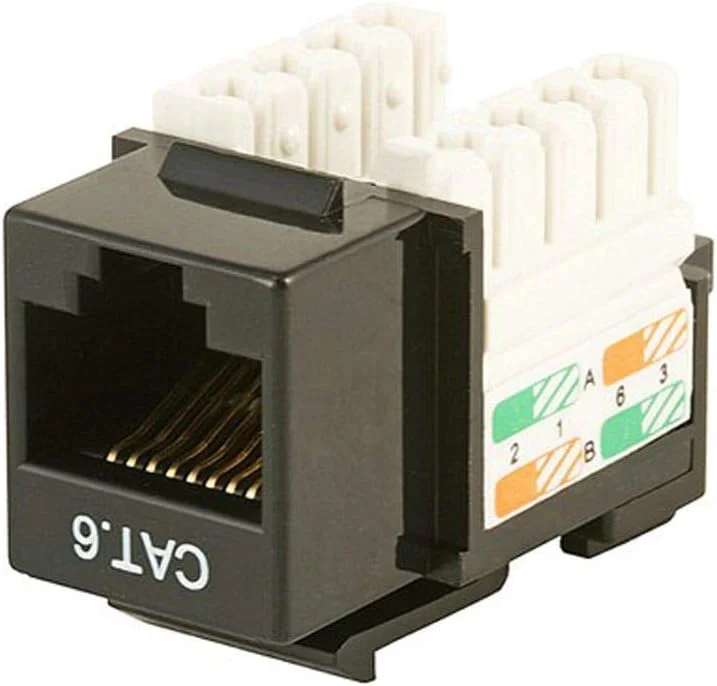 جک کیستون Cat6 پانچ پایین Monoprice - 105378 - مشکی