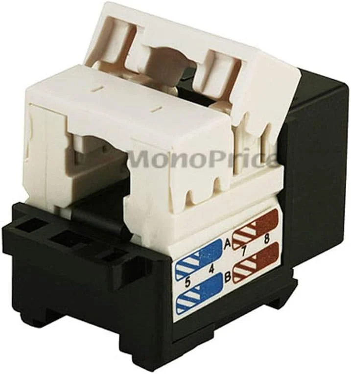 جک کیستون Cat6 پانچ پایین Monoprice - 105378 - مشکی