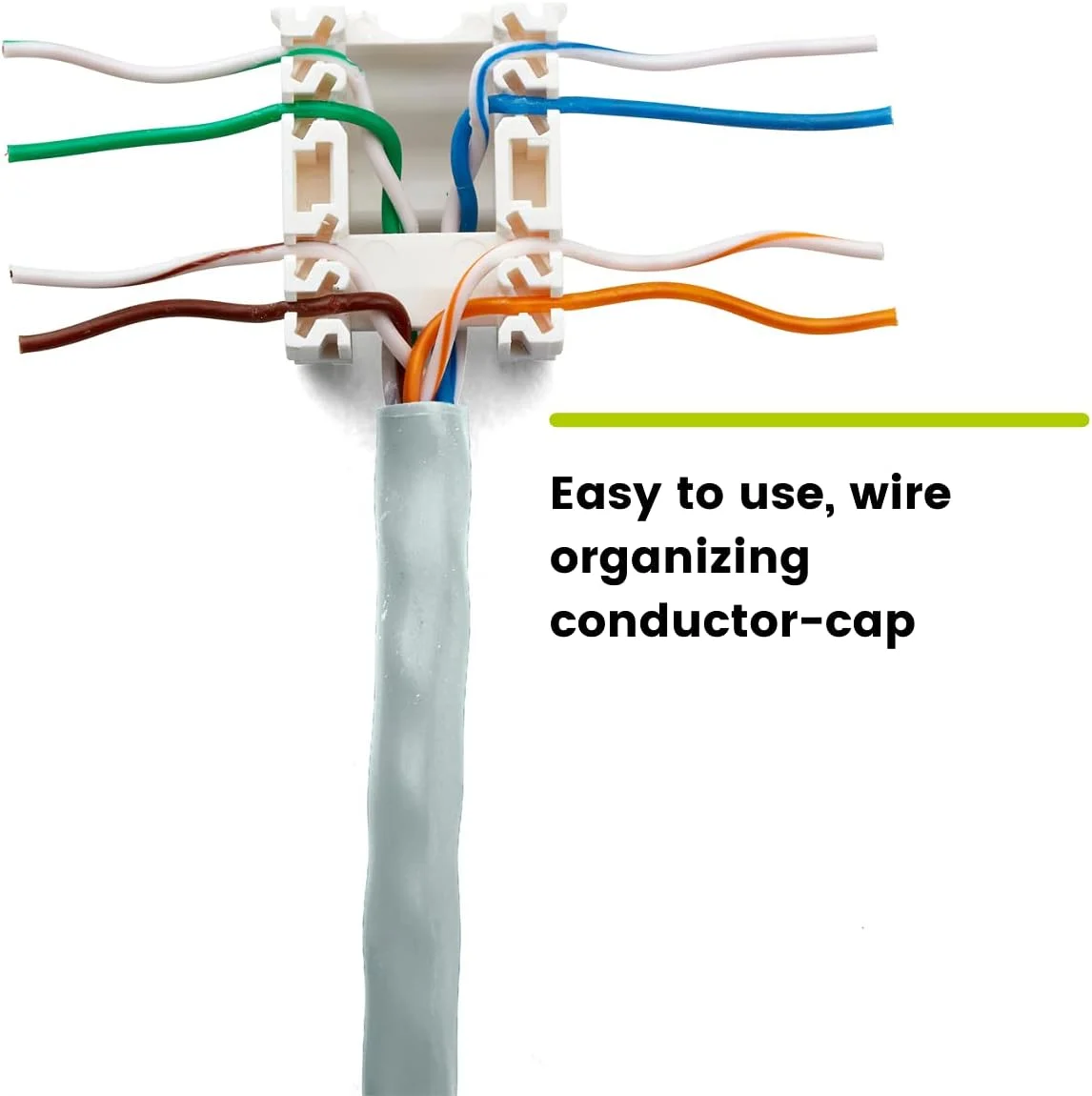 جک کیستون Cat6 بدون نیاز به ابزار TRUE CABLE، بدون شیلد (UTP)، PoE++ (4PPoE) 100W، دارای گواهی UL، تایید شده توسط ETL، دارای گواهی ANSI/TIA، مادگی RJ45 ماژولار، خاکستری، بسته 2 عددی