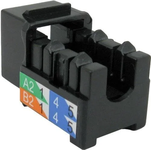 اتصال دهنده عمودی کابل شبکه CAT6 RJ45 مدل V-Max - رنگ مشکی - بسته 50 عددی