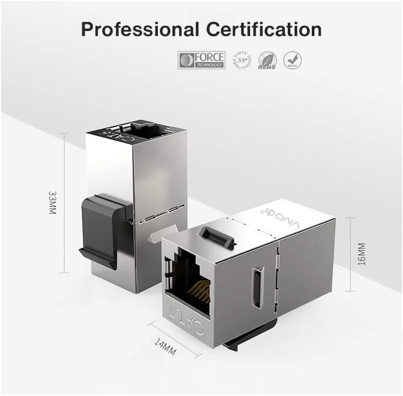 کوپلر کیستون Cat7، کوپلر خطی جک کیستون Cat7 شیلددار RJ45 8P8C Cat7/Cat6A تا 10 گیگابیت بر ثانیه برای آداپتور توسعه دهنده کابل LAN اترنت (5 عدد) کوپلر کیستون Cat7، کوپلر خطی جک کیستون Cat7 شیلددار RJ45 8P8C Cat7/Cat6A تا 10 گیگابیت بر ثانیه برای آداپتور توسعه دهنده کابل LAN اترنت (5 عدد)