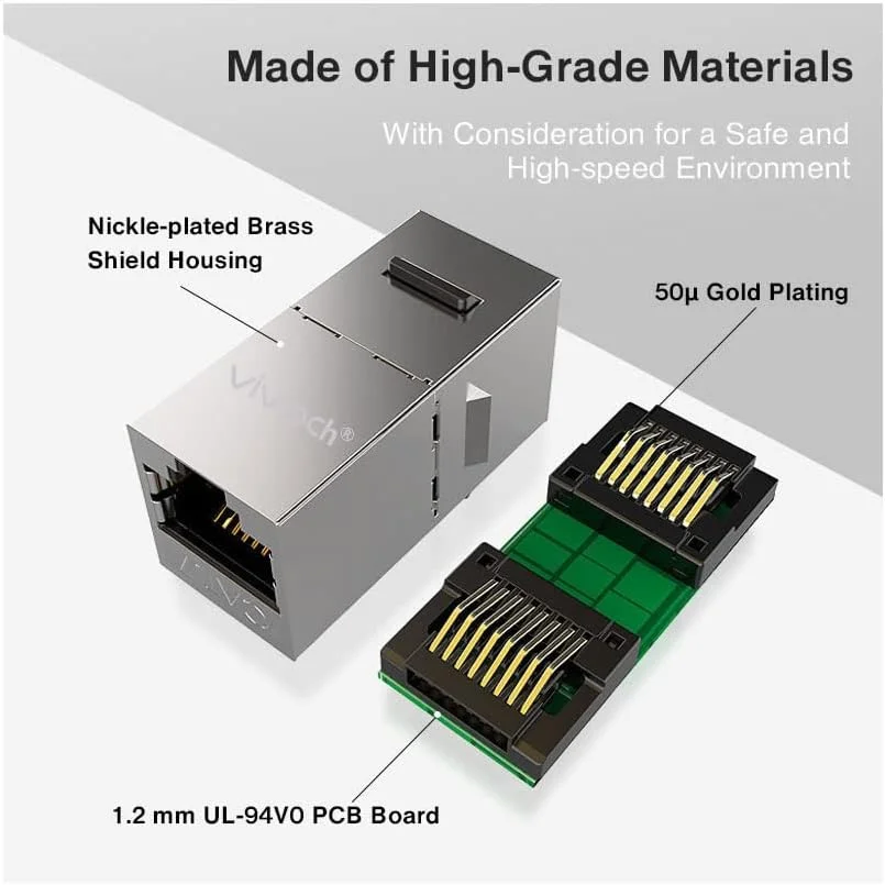 کوپلر کیستون Cat7، کوپلر خطی جک کیستون Cat7 شیلددار RJ45 8P8C Cat7/Cat6A تا 10 گیگابیت بر ثانیه برای آداپتور توسعه دهنده کابل LAN اترنت (5 عدد) کوپلر کیستون Cat7، کوپلر خطی جک کیستون Cat7 شیلددار RJ45 8P8C Cat7/Cat6A تا 10 گیگابیت بر ثانیه برای آداپتور توسعه دهنده کابل LAN اترنت (5 عدد)