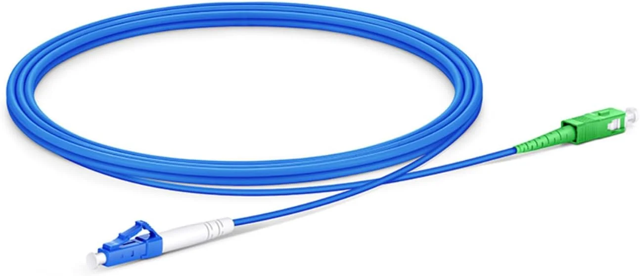 کابل فیبر نوری زره دار XTND Connect SC/A PC - LC/UPC سینگل مود 9/125µm سیمپلکس 3mm LSZH رنگ آبی، شماره قطعه جامپر فیبر نوری: XTNDAPC02SXA1030SALC (1 متر)