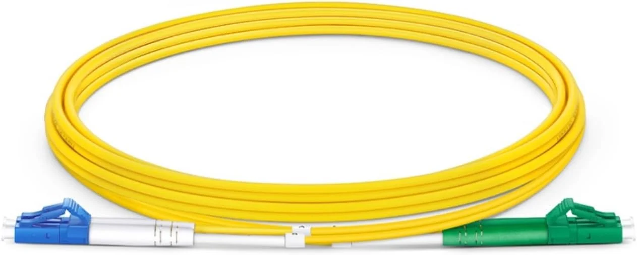 کابل فیبر نوری XTND Connect LC/UPC به LC/APC سینگل مود 9/125µm دوبلکس 3mm LSZH رنگ زرد، جامپر فیبر نوری پارت نامبر: XTNDIPC02DX2D030SALA (3 متر)