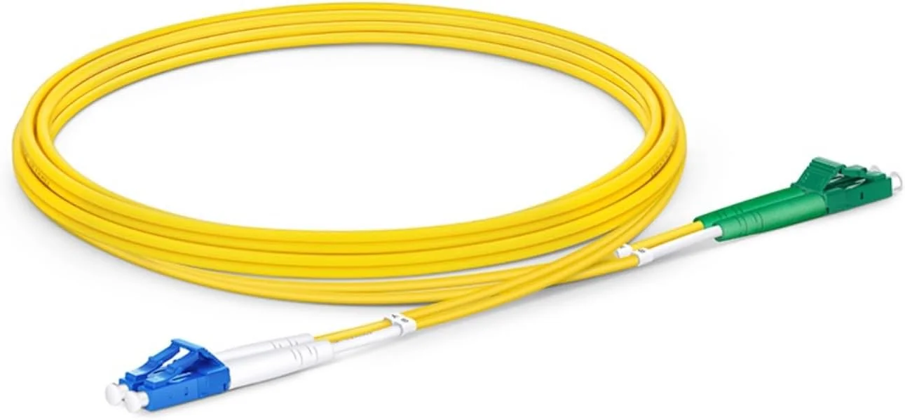 کابل فیبر نوری XTND Connect LC/UPC به LC/APC سینگل مود 9/125µm دوبلکس 3mm LSZH رنگ زرد، جامپر فیبر نوری پارت نامبر: XTNDIPC02DX2D030SALA (3 متر)