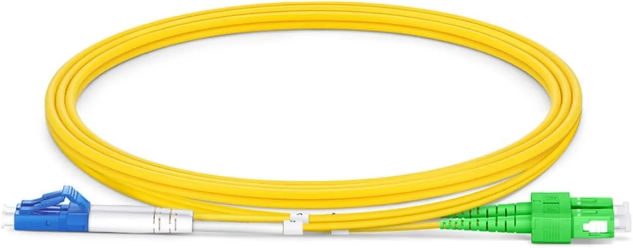 کابل فیبر نوری XTND Connect LC/UPC - SC/A PC سینگل مود 9/125µm داپلکس 3mm LSZH رنگ زرد، جامپر فیبر نوری پارت نامبر: XTNDIPC02DXA1030SALA (2 متر)