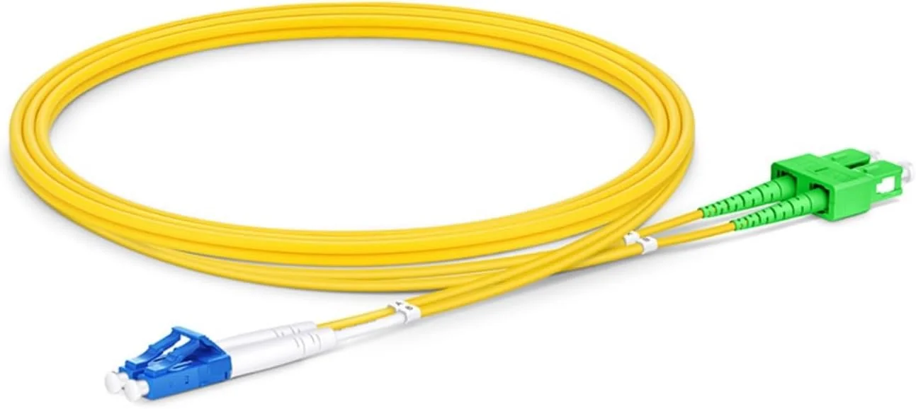 کابل فیبر نوری XTND Connect LC/UPC - SC/A PC سینگل مود 9/125µm داپلکس 3mm LSZH رنگ زرد، جامپر فیبر نوری پارت نامبر: XTNDIPC02DXA1030SALA (2 متر)