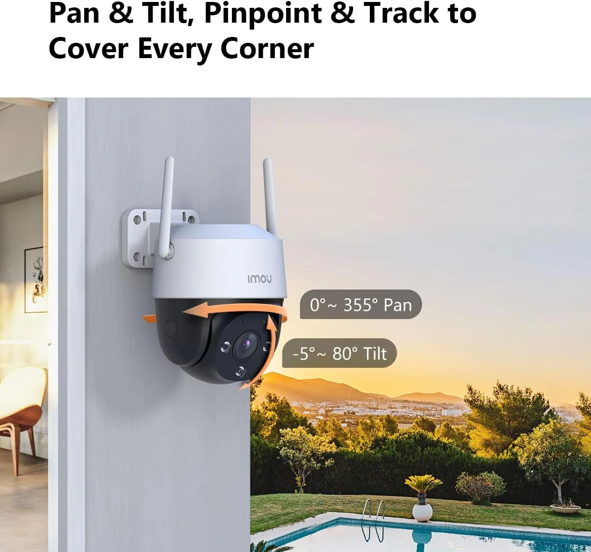 دوربین مداربسته ایمو 1080P مناسب فضای باز، دوربین وای فای 360 درجه هوشمند با قابلیت تشخیص انسان، ردیابی حرکت، مکالمه دو طرفه، دید در شب رنگی 30 متری، استاندارد ضدآب IP66 و آژیر (Cruiser SE+) دوربین مداربسته ایمو 1080P مناسب فضای باز، دوربین وای فای 360 درجه هوشمند با قابلیت تشخیص انسان، ردیابی حرکت، مکالمه دو طرفه، دید در شب رنگی 30 متری، استاندارد ضدآب IP66 و آژیر (Cruiser SE+)