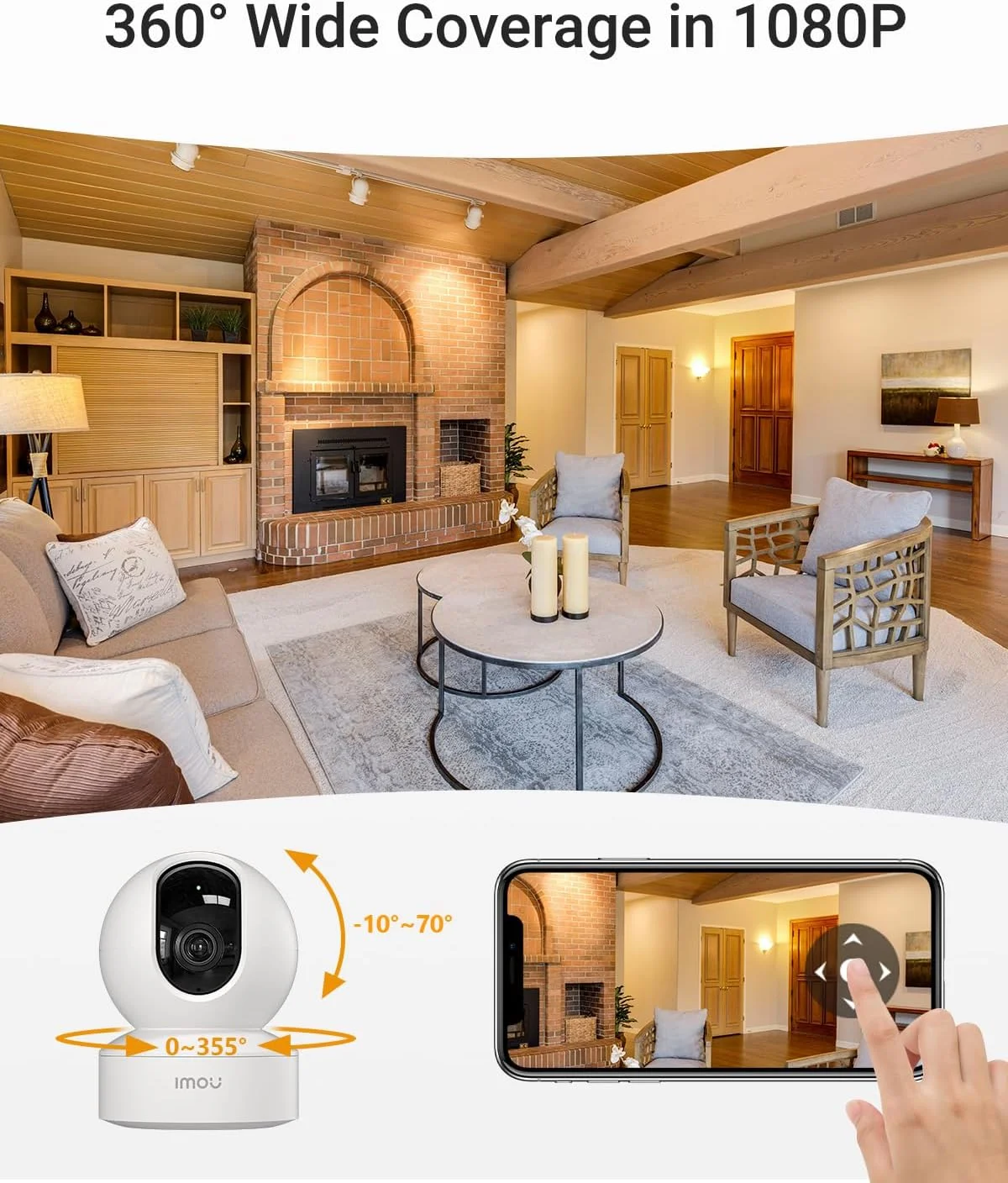 دوربین امنیتی 1080P Imou برای خانه، دوربین هوشمند داخلی نظارتی، دوربین خانگی 360 درجه موتوری، دید در شب IR، مانیتور کودک تشخیص صدای غیرعادی، مکالمه دو طرفه، دوربین حیوانات خانگی، آژیر داخلی (DK2 1080P) دوربین امنیتی 1080P Imou برای خانه، دوربین هوشمند داخلی نظارتی، دوربین خانگی 360 درجه موتوری، دید در شب IR، مانیتور کودک تشخیص صدای غیرعادی، مکالمه دو طرفه، دوربین حیوانات خانگی، آژیر داخلی (DK2 1080P)