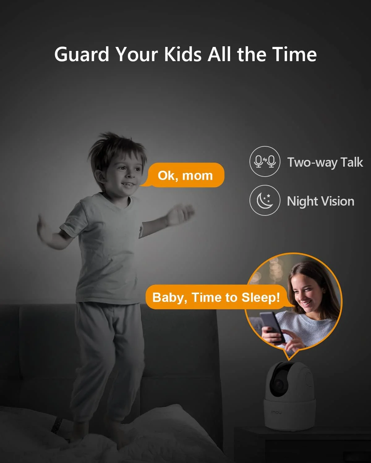 دوربین امنیتی داخلی Imou Ranger 2C Wi-Fi، 1080P Pan/Tilt، دوربین نظارتی خانگی با تشخیص انسان، ردیابی هوشمند، تشخیص صدای هوشمند، صدای دو طرفه و دید در شب دوربین امنیتی داخلی Imou Ranger 2C Wi-Fi، 1080P Pan/Tilt، دوربین نظارتی خانگی با تشخیص انسان، ردیابی هوشمند، تشخیص صدای هوشمند، صدای دو طرفه و دید در شب