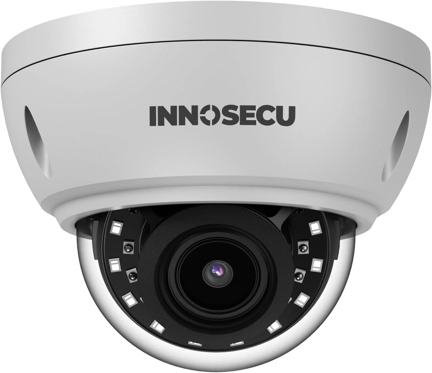 دوربین مداربسته دام 8 مگاپیکسلی PoE مدل INNOSECU UltraHD، دوربین امنیتی IP ضد خرابکاری سیمی برای خانه و کسب و کار، تشخیص هوشمند انسان و وسیله نقلیه، دید در شب 30 متر، زاویه دید عریض 110 درجه 2.8 میلی متر، میکروفون داخلی، IND8BR56A