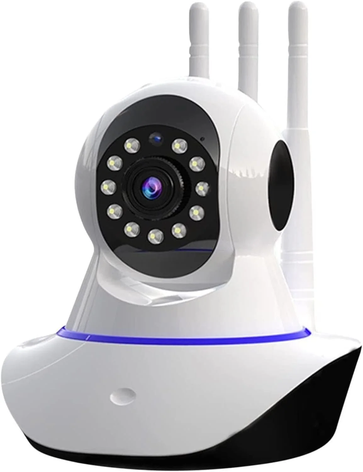 دوربین مداربسته هوشمند LIPPSY 1080P HD با قابلیت کنترل از راه دور و اتصال WiFi، دوربین امنیتی خانگی با دید پانوراما 360 درجه و تشخیص حرکت، دوربین WiFi با دید در شب و صدای دو طرفه برای فضای داخلی