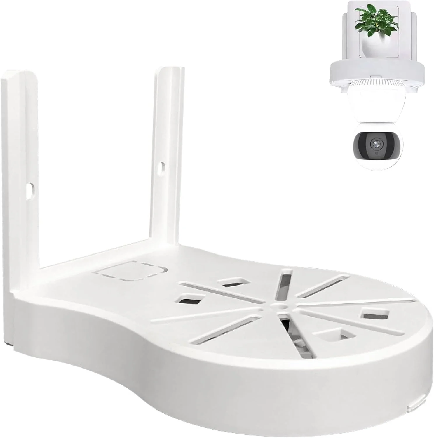 پایه دیواری برای دوربین مداربسته IP با نصب آسان، پایه دیواری جهانی دوربین دام، براکت دوربین های PT پلاستیکی برای سیستم های امنیتی داخلی، سفید