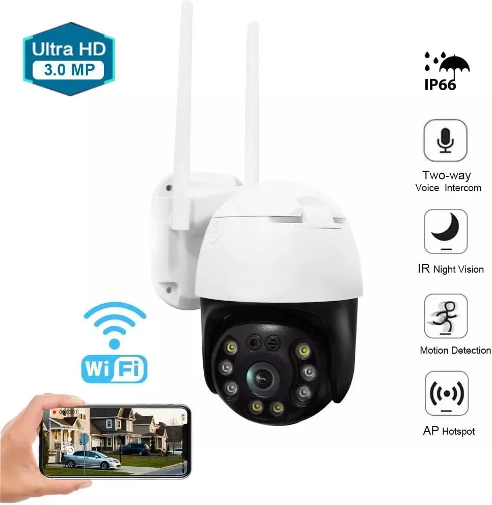 دوربین توپی مدل NIP-20HS، دوربین فضای باز، دوربین امنیتی وای فای IP، دوربین نظارتی خانگی 3 مگاپیکسلی دوربین توپی مدل NIP-20HS، دوربین فضای باز، دوربین امنیتی وای فای IP، دوربین نظارتی خانگی 3 مگاپیکسلی