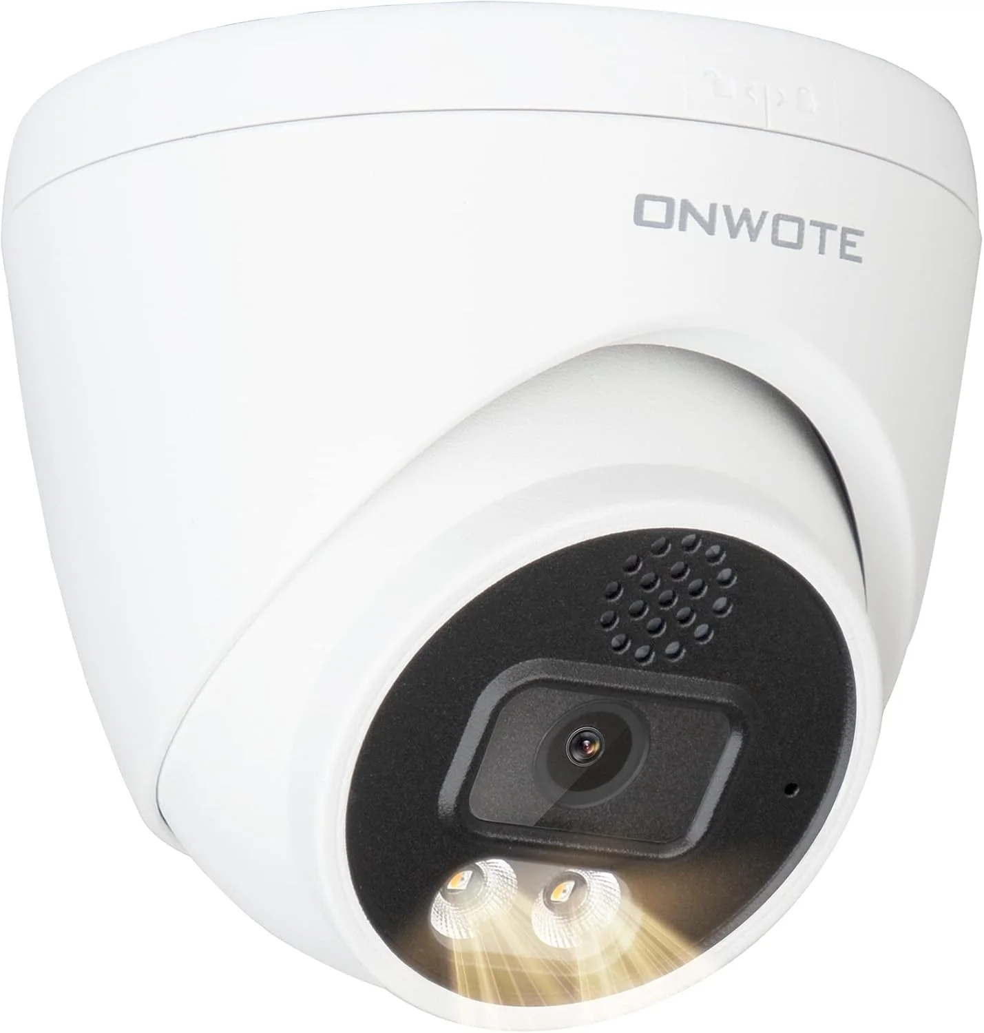 دوربین تحت شبکه 4K 8MP PoE با صدای دو طرفه ONWOTE، تشخیص هوشمند انسان و وسیله نقلیه، فعال سازی نورافکن قوی، زاویه دید 125 درجه، مناسب فضای داخلی/خارجی، دوربین سیمی تجاری برای کسب و کار، افزودنی به سیستم PoE NVR