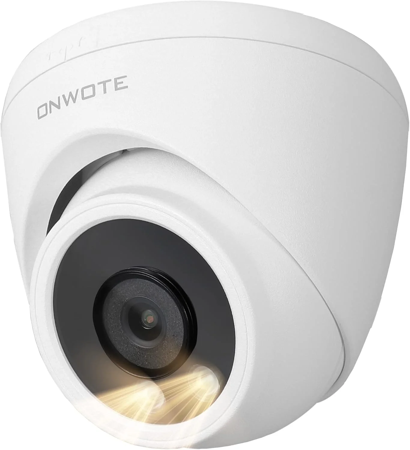 دوربین تحت شبکه 6 مگاپیکسلی PoE اونوت، تشخیص هوشمند انسان و وسیله نقلیه با نورافکن های روشن، زاویه دید گسترده 122 درجه، مناسب فضای داخلی/خارجی، دید در شب 30 متری، دوربین اضافی