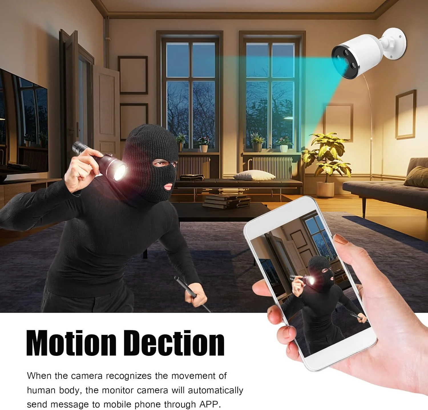 دوربین امنیتی اونا، دوربین هوشمند وای فای 1080P، دوربین نظارتی بی سیم 2 مگاپیکسل زاویه دید 130 درجه، پشتیبانی از دید در شب، تشخیص حرکت، مکالمه دو طرفه، کنترل از راه دور با اپلیکیشن موبایل برای خانه و محل کار دوربین امنیتی اونا، دوربین هوشمند وای فای 1080P، دوربین نظارتی بی سیم 2 مگاپیکسل زاویه دید 130 درجه، پشتیبانی از دید در شب، تشخیص حرکت، مکالمه دو طرفه، کنترل از راه دور با اپلیکیشن موبایل برای خانه و محل کار