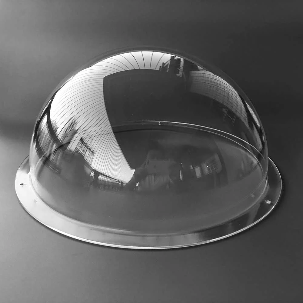 محفظه دوربین دام بزرگ جغد، قطر 340 میلی متر، گنبدی اکریلیک، فلنج پلاستیکی شفاف، نیمکره داخلی/خارجی، جایگزین دوربین مداربسته، پوشش گنبدی شفاف، محفظه دوربین امنیتی، رنگ شفاف 340x150