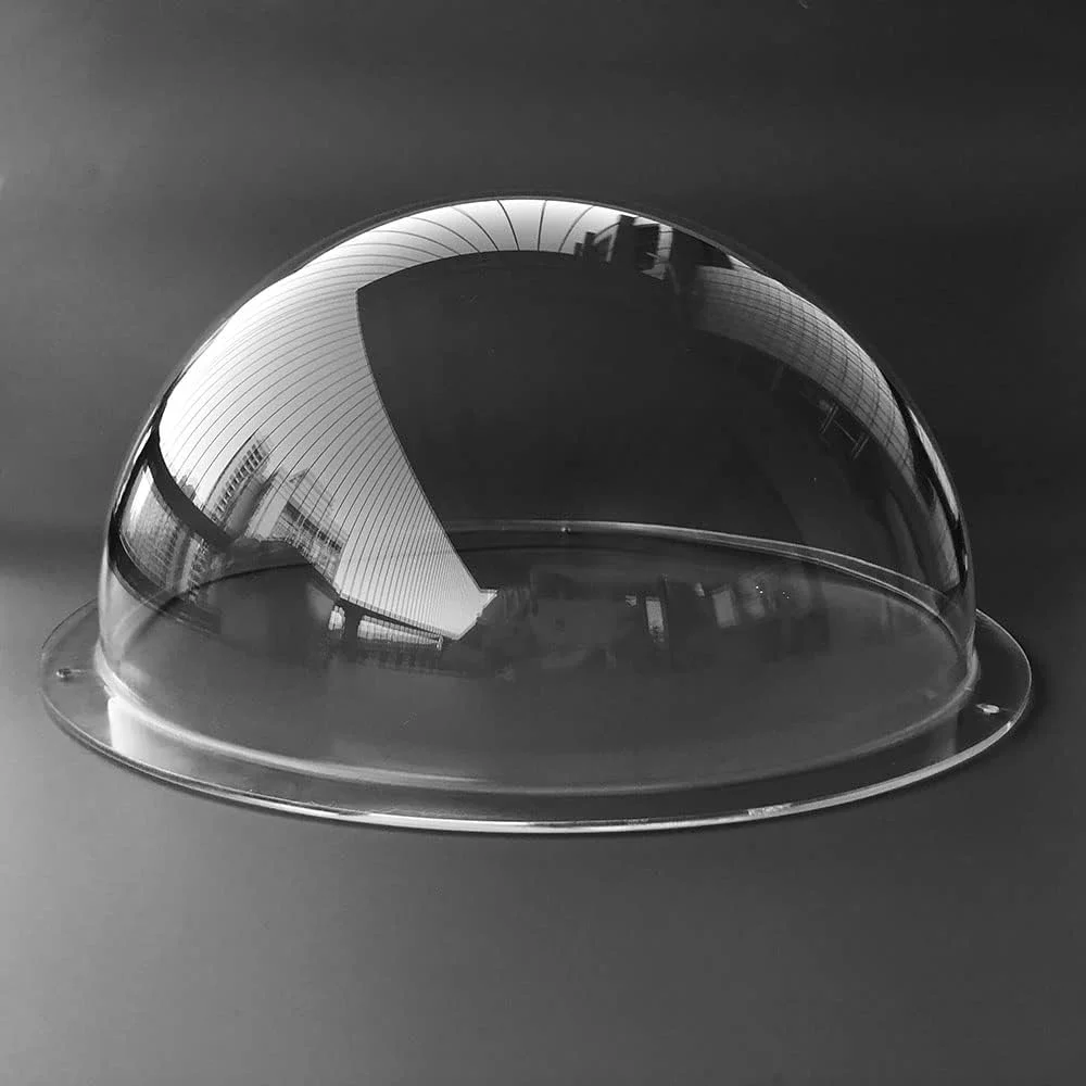 محفظه دوربین دام بزرگ جغد، قطر 340 میلی متر، گنبدی اکریلیک، فلنج پلاستیکی شفاف، نیمکره داخلی/خارجی، جایگزین دوربین مداربسته، پوشش گنبدی شفاف، محفظه دوربین امنیتی، رنگ شفاف 340x150