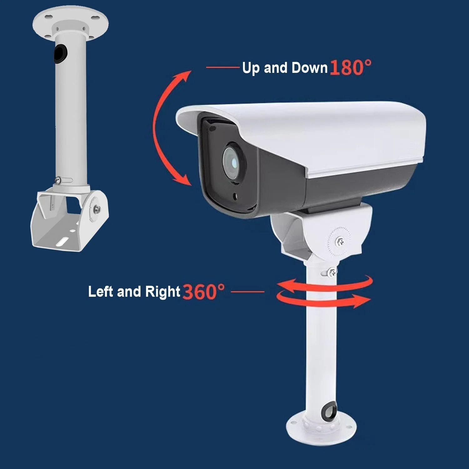 پایه نگهدارنده دوربین مداربسته PCUORLEORS، براکت دیواری دوربین جهانی قابل تنظیم برای دوربین های مداربسته/دوربین های IP/دوربین دام با پایه T شکل