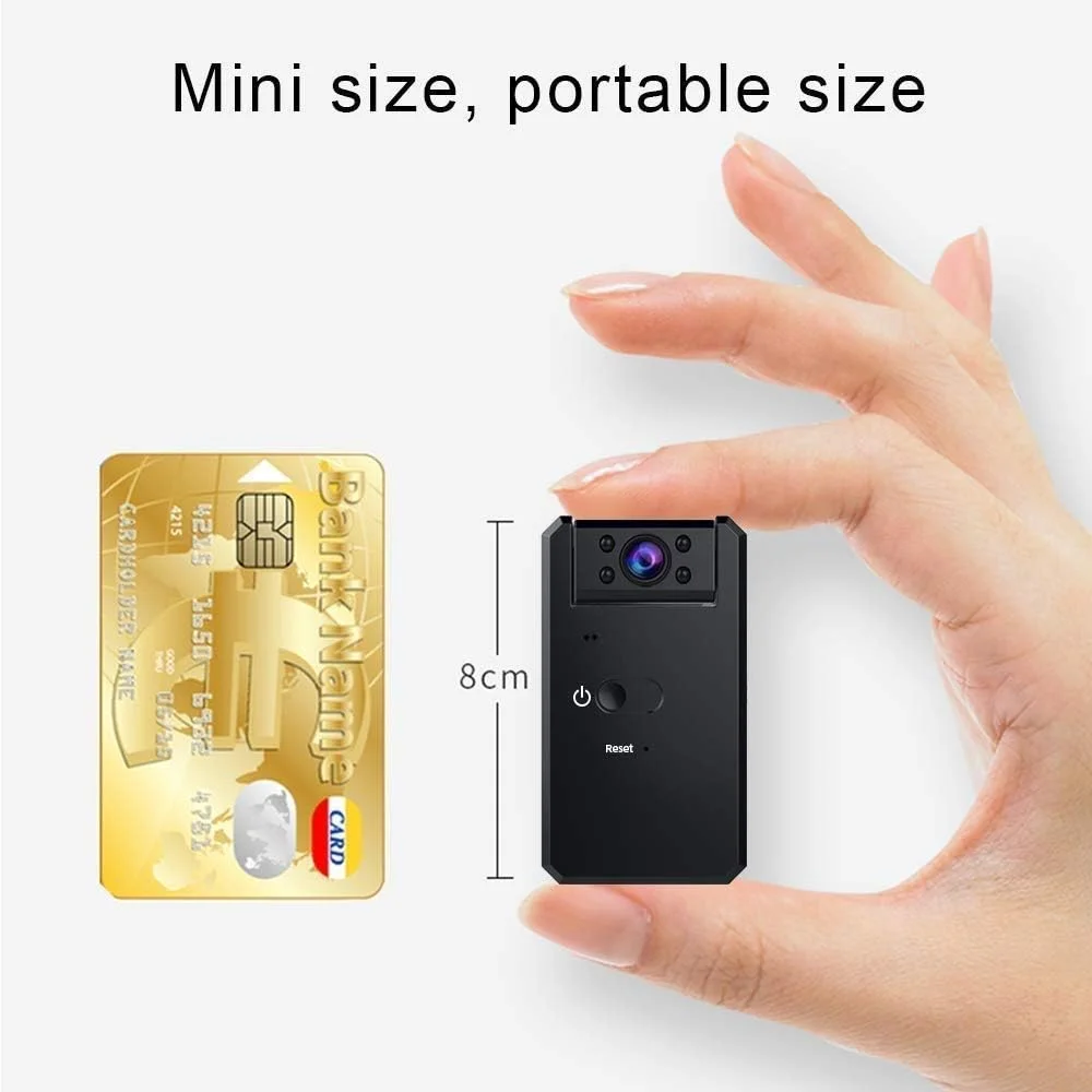 دوربین کوچک مخفی ALILJJ با کیفیت 1080P HD، دوربین IP کوچک، ضبط کننده ویدئو با زاویه دید گسترده 140 درجه، دوربین امنیتی وای فای بی سیم با قابلیت مشاهده از راه دور و تشخیص حرکت