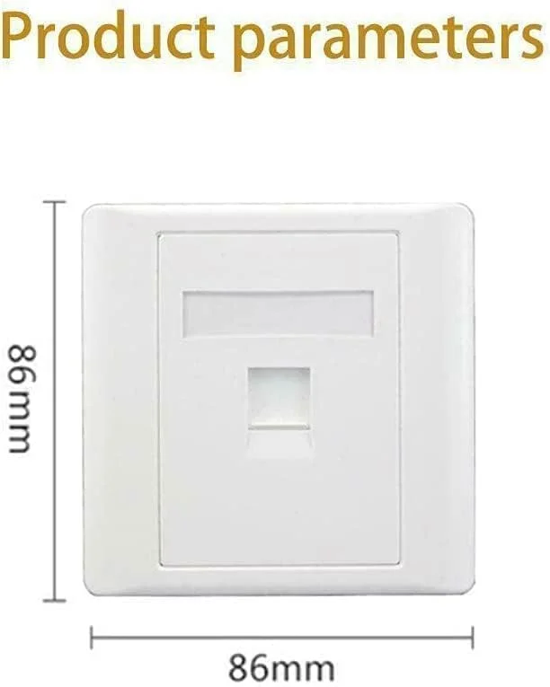 صفحه دیواری اترنت تک پورت/دوگانه دو طرفه; کوپلر مادگی به مادگی RJ45; صفحه دیواری سوکت برای شبکه کابل اترنت; صفحه UK; پشتیبانی از Cat 6 برای خانه و دفتر (تک پورت)