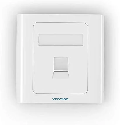 صفحه دیواری شبکه ونشن RJ45 LAN برای کابل شبکه CAT6/CAT5E/CAT5 با یک پورت