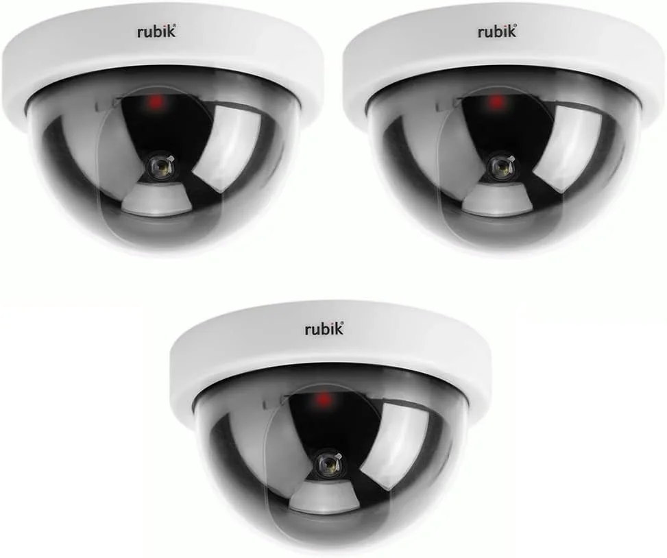 دوربین مداربسته دام پلاستیکی رُبیک با چراغ LED قرمز، دوربین امنیتی شبیه سازی نظارتی داخلی با چراغ LED (سفید)