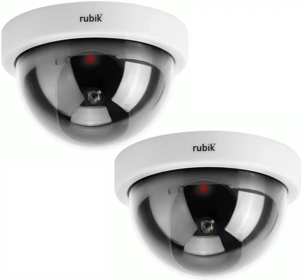 دوربین مداربسته دام پلاستیکی رُبیک با چراغ LED قرمز، دوربین امنیتی شبیه سازی شده با چراغ LED (سفید)