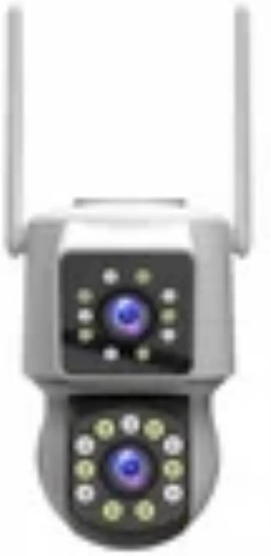 دوربین مداربسته وای فای دو لنز HD با ردیابی خودکار، دید در شب رنگی، تشخیص حرکت، صدای دو طرفه، ضد آب و هوا برای نظارت بر منزل