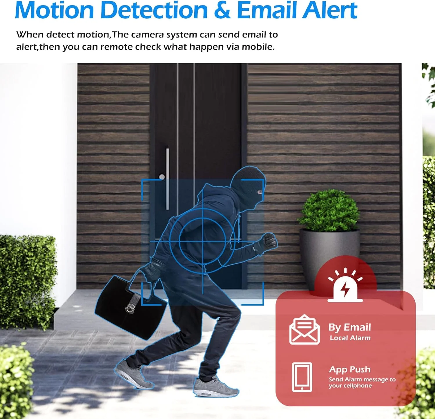 دوربین امنیتی دام صوتی 4K با کیفیت 8 مگاپیکسل (2160P) هوشمند با نور دوگانه PoE Turret با تشخیص انسان توسط هوش مصنوعی لنز واید 2.8 میلی متری با زاویه 106 درجه دید در شب رنگی میکروفون داخلی ضد آب IP67 سازگار با Hikvision Dahua NVR