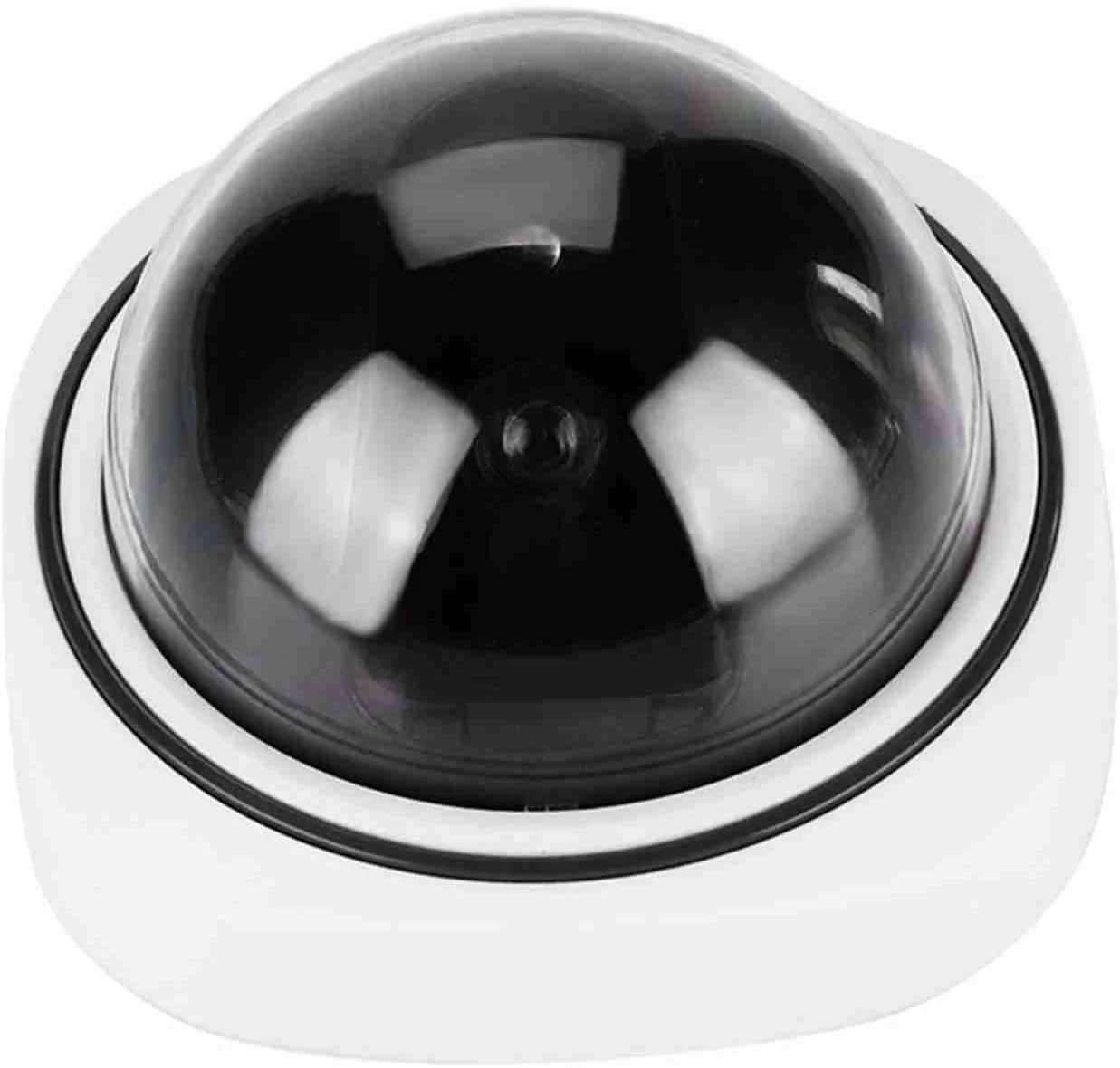 دوربین مداربسته امنیتی غیر واقعی، دوربین نظارتی شبیه سازی شده گنبدی بی سیم برای فضای داخلی و خارجی با چراغ LED برای دفتر کار خانگی (بدون باتری)