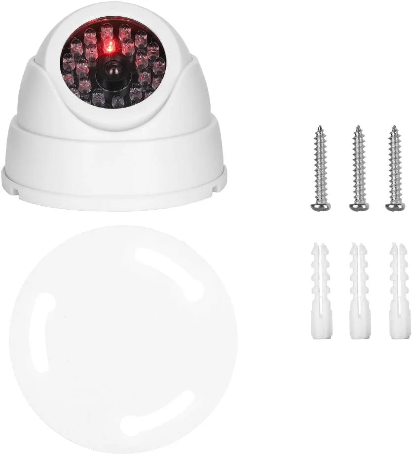 دوربین مداربسته دام (گنبدی) تقلبی، دوربین نظارتی غیرواقعی بی‌سیم مناسب فضای داخلی و خارجی با 30 عدد LED مادون قرمز تقلبی برای منزل، دفتر و محیط تجاری