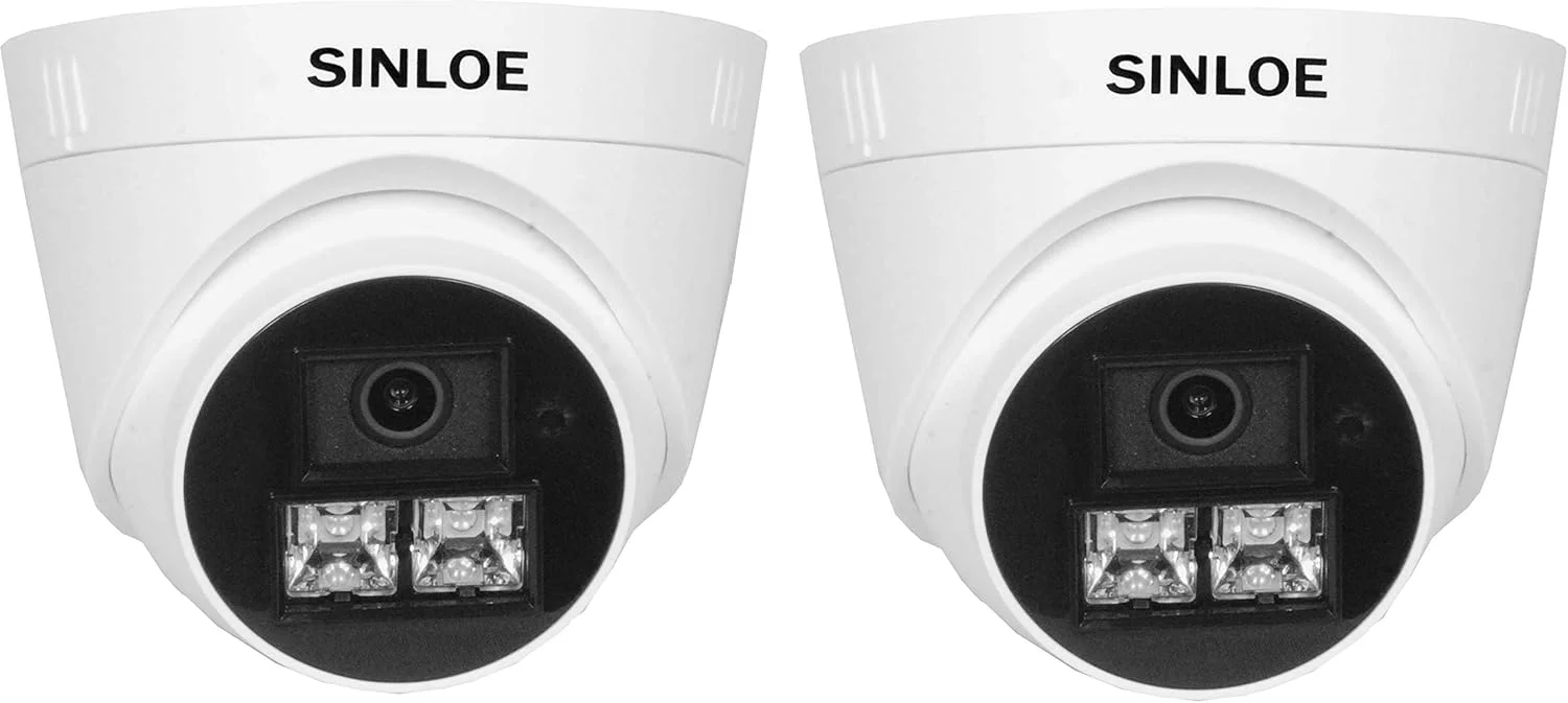 دوربین مداربسته بولت AHD دید در شب رنگی SINLOE 2MP با کیفیت 1080P، سازگار با تمام DVR های AHD با کیفیت 2MP و بالاتر - دو عدد
