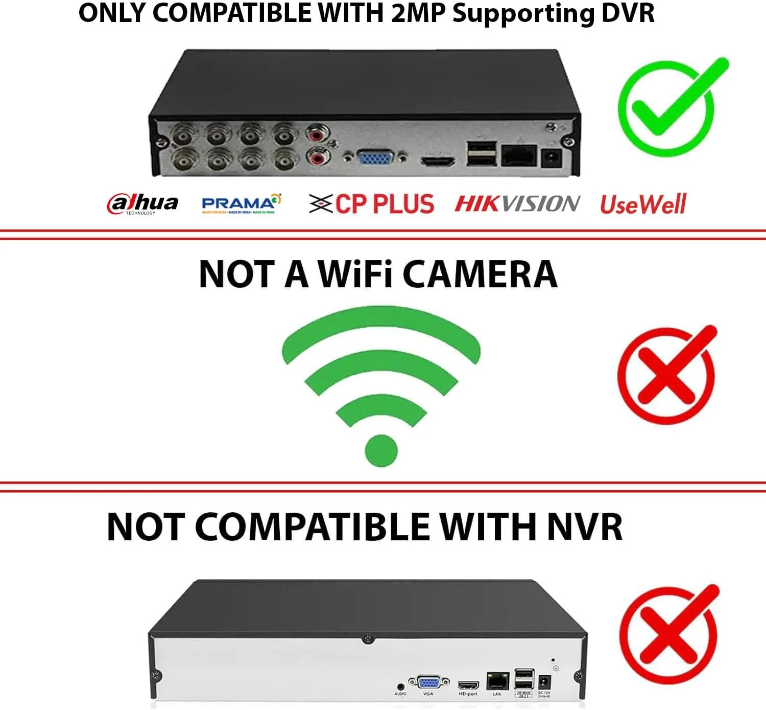 دوربین مداربسته بولت AHD دید در شب رنگی SINLOE 2MP با کیفیت 1080P، سازگار با تمام DVR های AHD با کیفیت 2MP و بالاتر - دو عدد