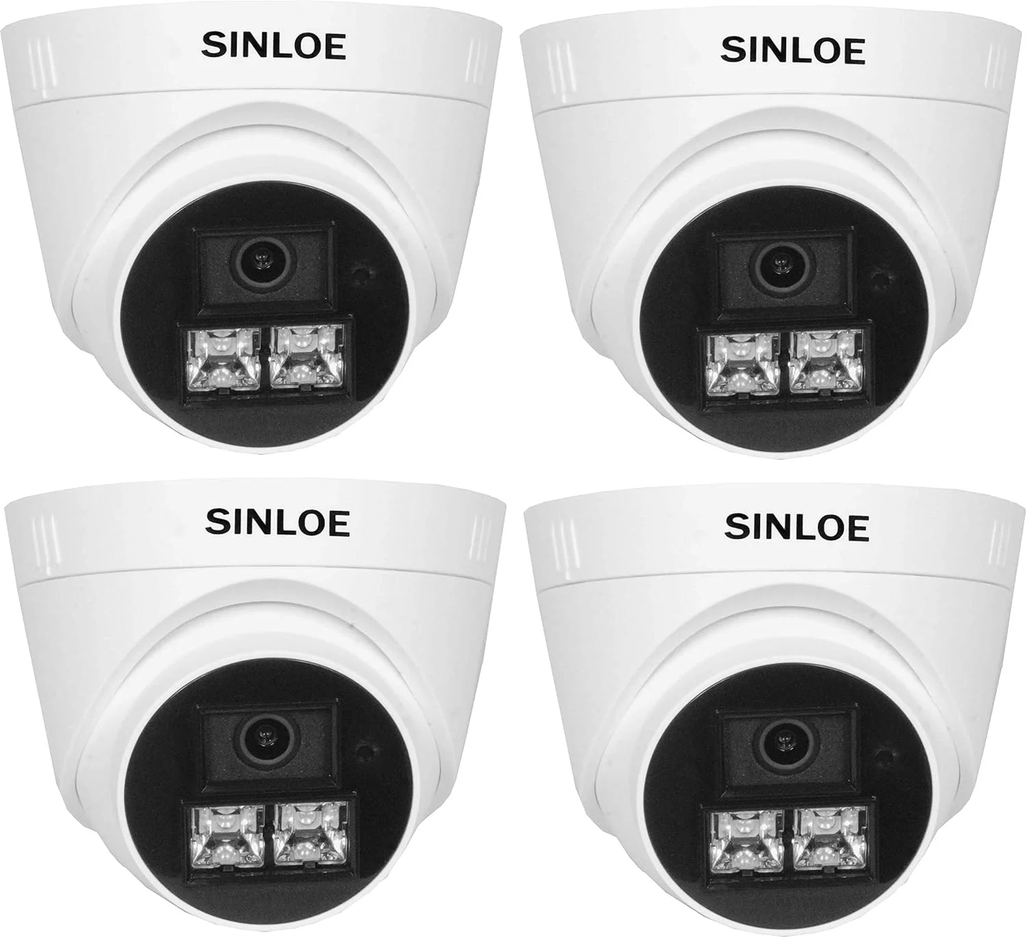 دوربین مداربسته دید در شب رنگی 2 مگاپیکسلی SINLOE، دید کامل رنگی 24 ساعته، کیفیت 1080P Full HD AHD، مناسب برای فضای داخلی، سازگار با تمام DVR های AHD با کیفیت 2 مگاپیکسل و بالاتر، 4 عدد