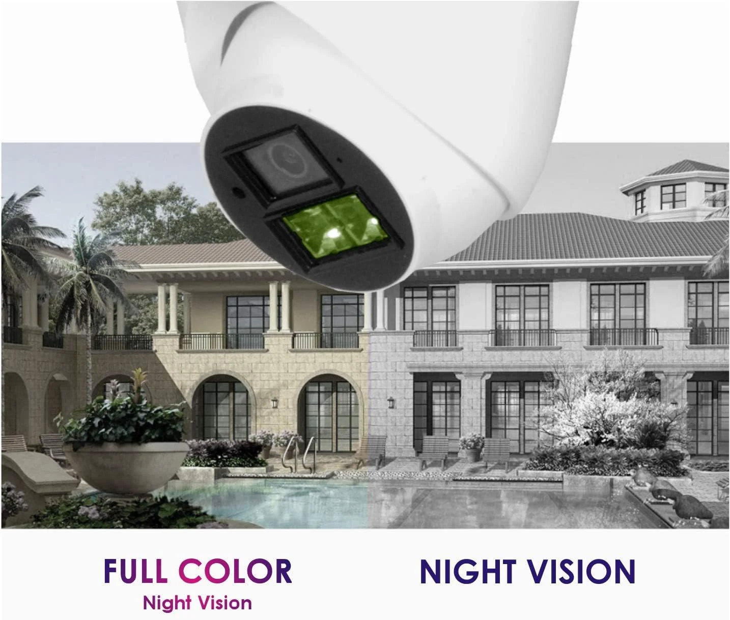 دوربین مداربسته دید در شب رنگی 2 مگاپیکسلی SINLOE، دید کامل رنگی 24 ساعته، کیفیت 1080P Full HD AHD، مناسب برای فضای داخلی، سازگار با تمام DVR های AHD با کیفیت 2 مگاپیکسل و بالاتر، 4 عدد