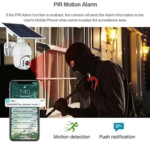دوربین مداربسته خورشیدی 5 مگاپیکسلی QHD با سیم کارت 4G، چرخش 360 درجه