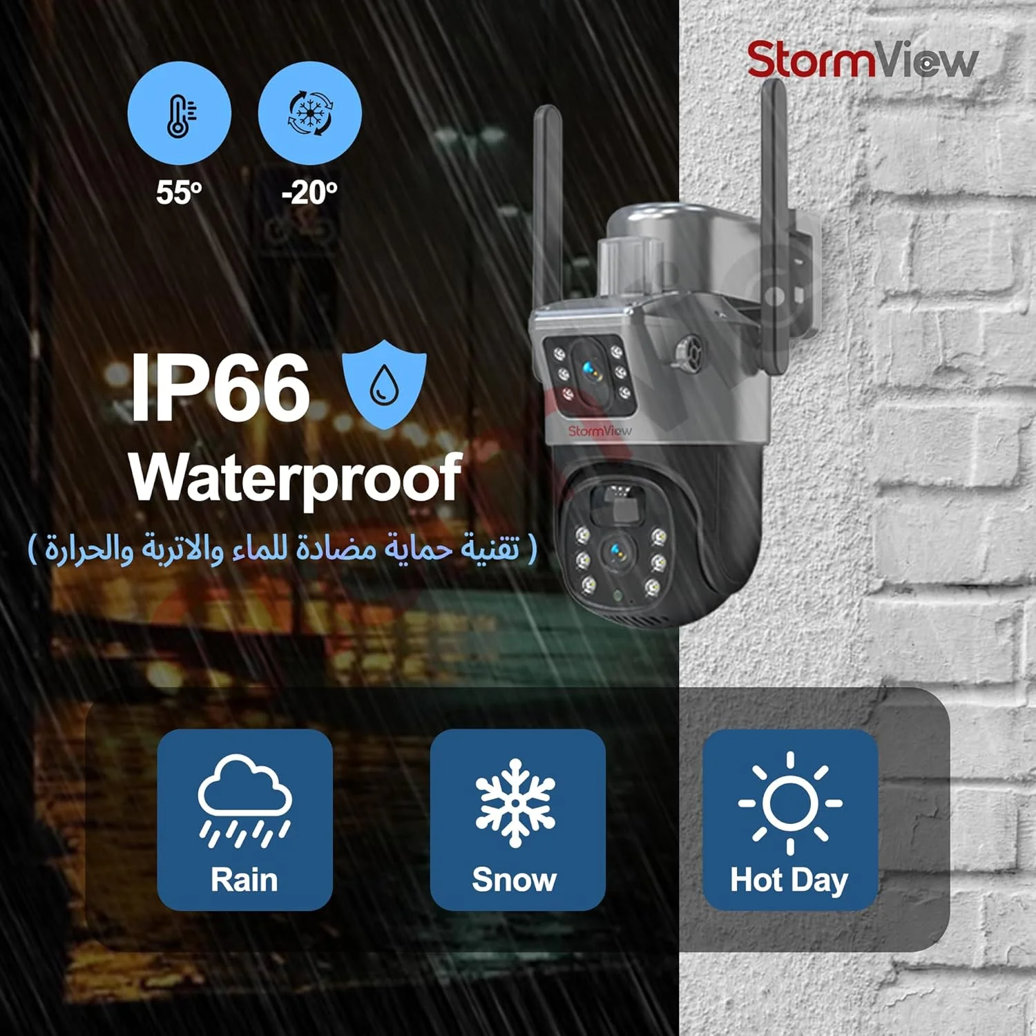 دوربین امنیتی خورشیدی وای فای، 4 مگاپیکسل دو لنز، نظارت 360 درجه، ضد آب، ارتباط صوتی دو طرفه، تشخیص حرکت دوربین امنیتی خورشیدی وای فای، 4 مگاپیکسل دو لنز، نظارت 360 درجه، ضد آب، ارتباط صوتی دو طرفه، تشخیص حرکت