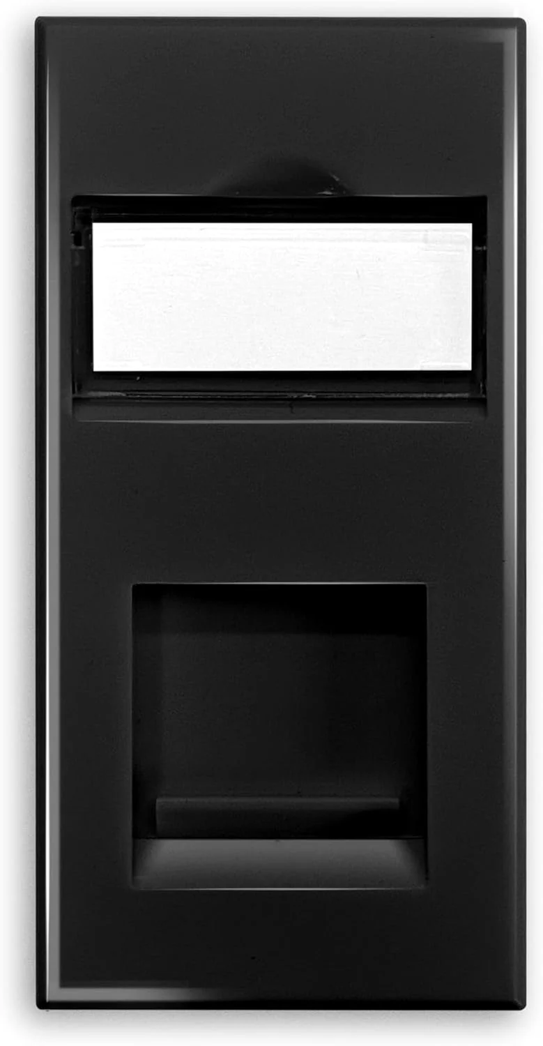 ماژول اترنت CAT6A UTP RJ45 Evoges، بسته 2 عددی – خروجی داده مشکی 25x50 میلی‌متری، ماژول اروپایی بدون شیلد، اتصال IDC بدون ابزار، مناسب برای صفحات دیواری بریتانیایی – جک شبکه 10 گیگابیت بر ثانیه