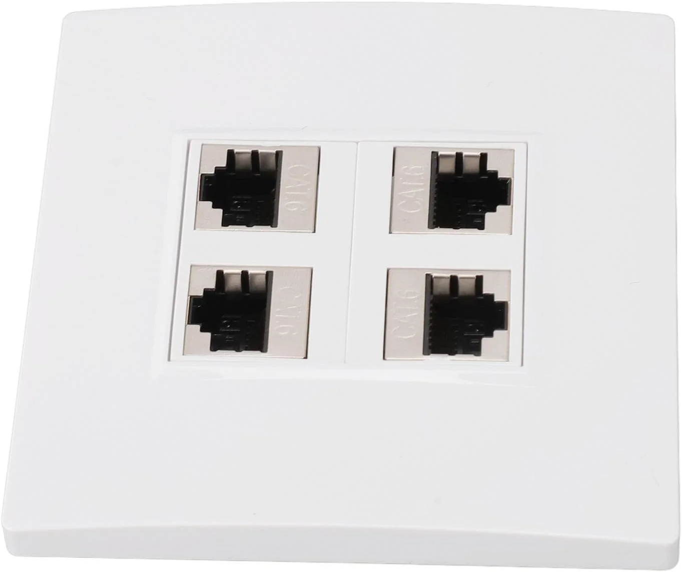 صفحه دیواری اترنت CAT6، صفحه دیواری 4 پورت مادگی به مادگی برای کابل CAT5 CAT5E CAT6 CAT6A، سازگاری چند منظوره، نصب ساده، ABS بادوام - تصویر 2 صفحه دیواری اترنت CAT6، صفحه دیواری 4 پورت مادگی به مادگی برای کابل CAT5 CAT5E CAT6 CAT6A، سازگاری چند منظوره، نصب ساده، ABS بادوام - تصویر 2