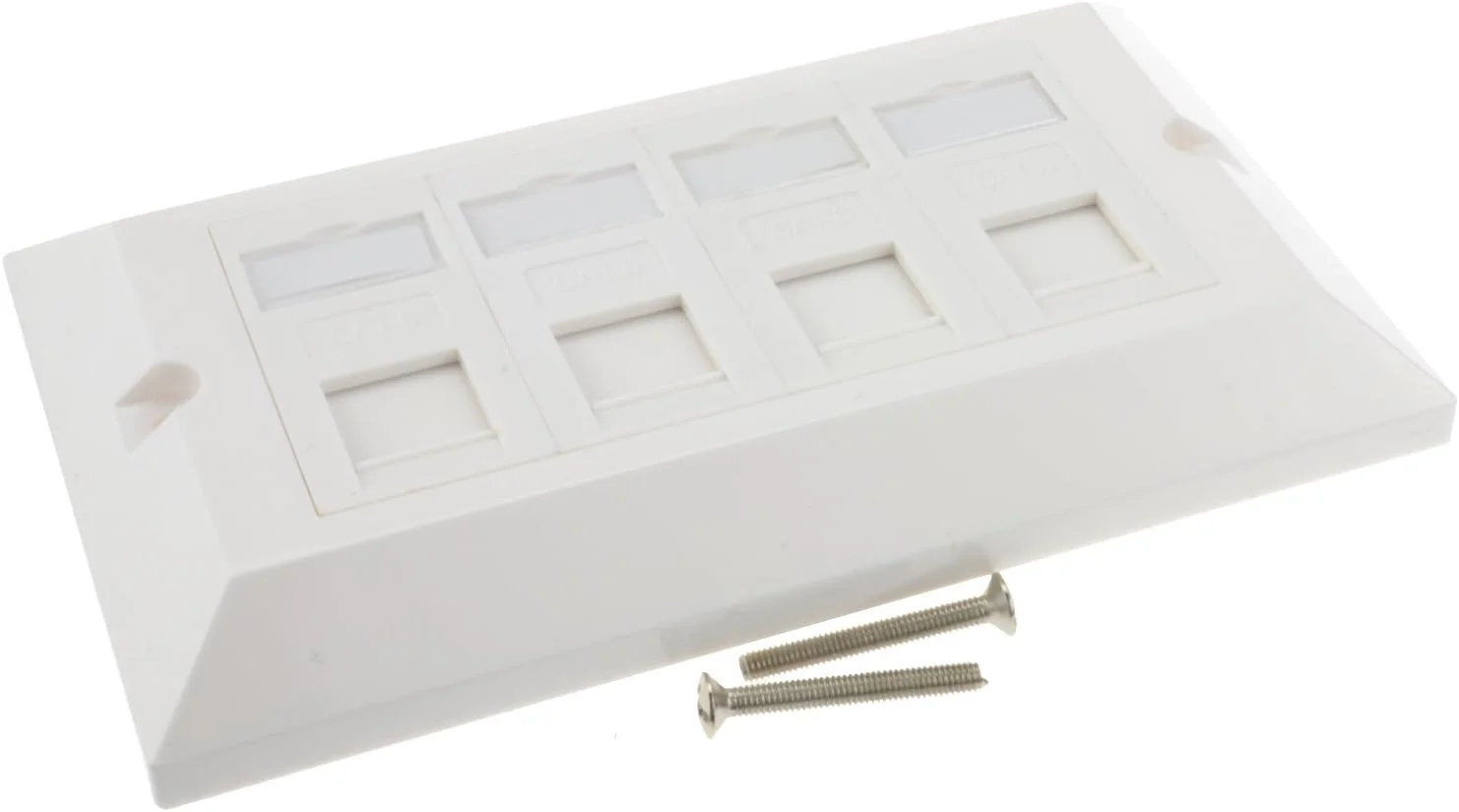 صفحه چهارتایی RJ45 برای کابل های شبکه Cat6 با جک های کیستون