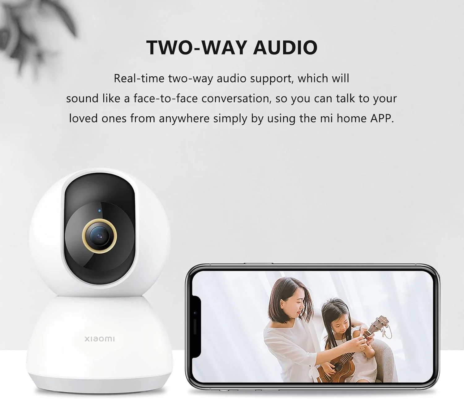 دوربین هوشمند شیائومی C300 | دوربین نظارتی داخلی با وای فای 360 درجه | دوربین امنیتی بی سیم با وضوح 2K | دوربین داخلی با تشخیص حرکت و دید در شب