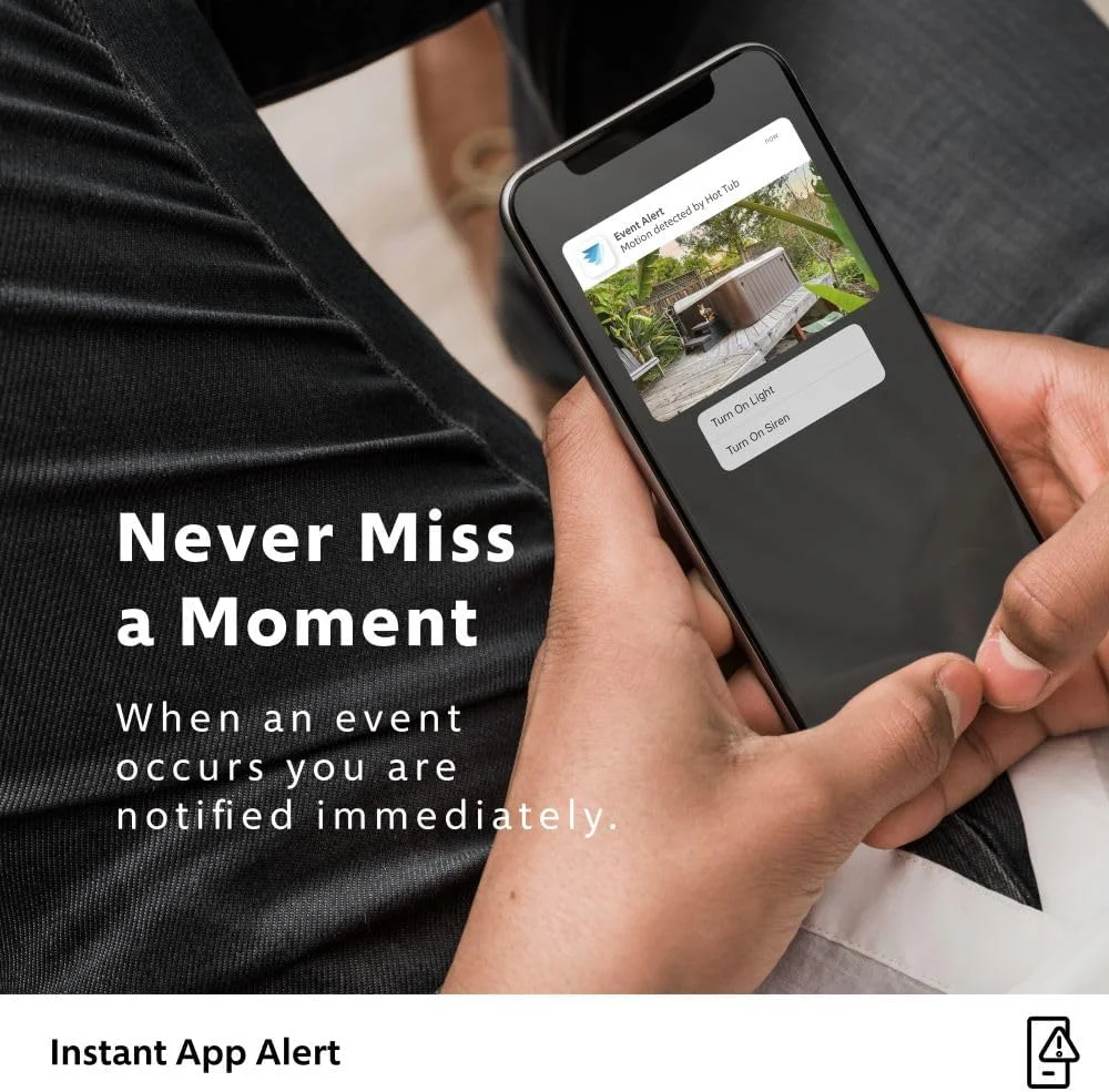 سیستم دوربین مداربسته تحت شبکه سوان AdvancedX™ با سیم، 8 کانال، 4 دوربین دام PoE مناسب فضای باز، 1 ترابایت حافظه HDD، دید در شب رنگی، تجزیه و تحلیل/ هشدارهای ویدیویی هوش مصنوعی پیشرفته، تشخیص حرکت پیشرفته