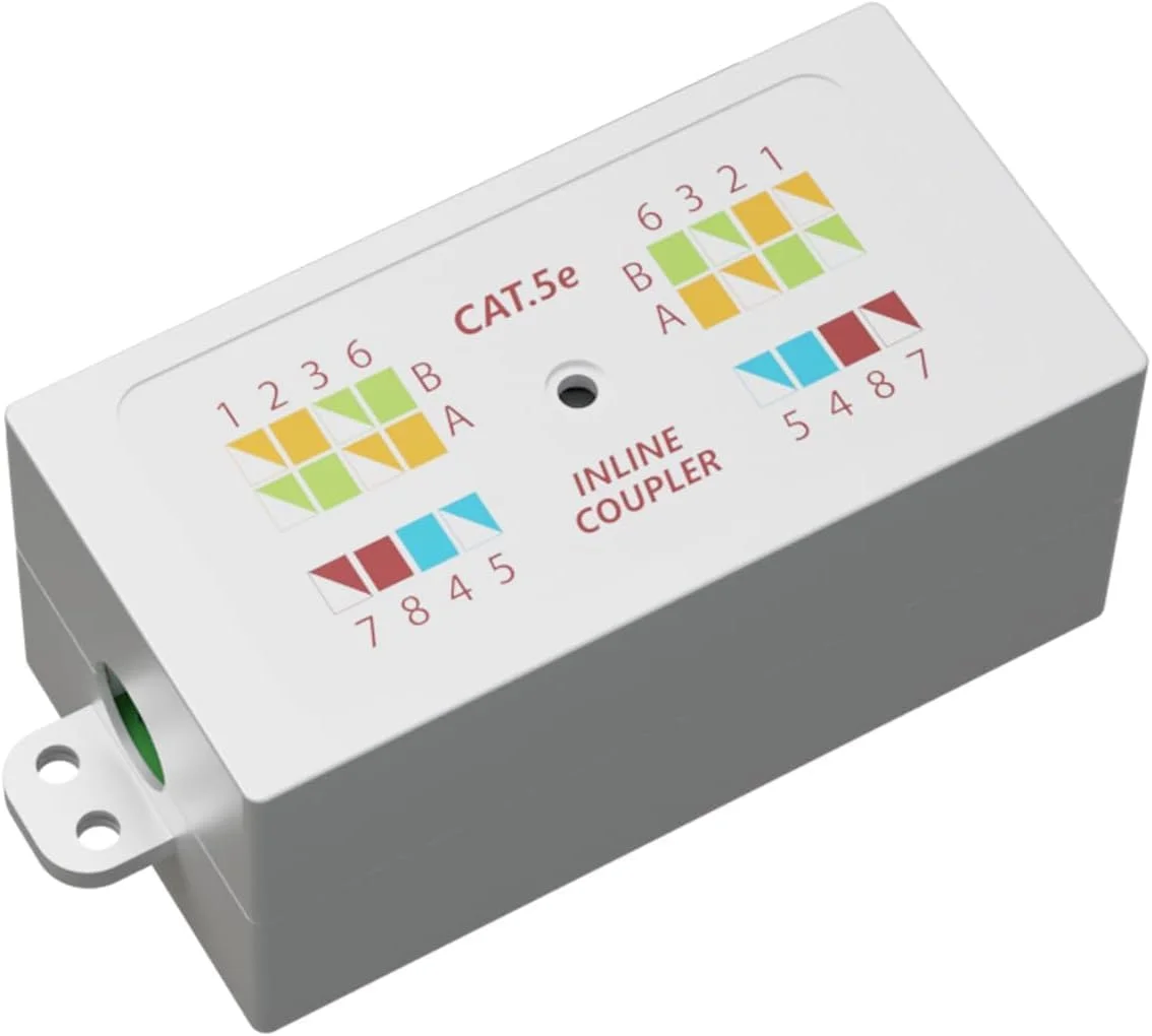 اتصال دهنده RJ45 Cat 5 گیگابیتی Krone برای کابل های اترنت Cat5e (1، سفید)