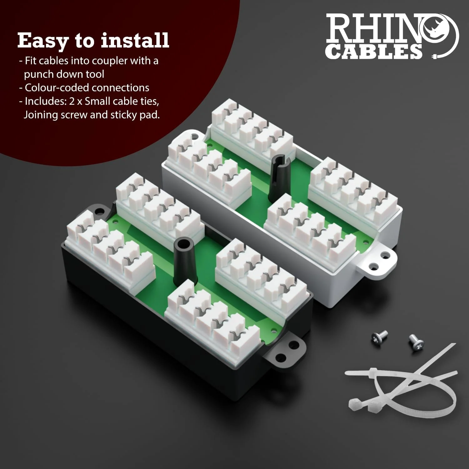 اتصال دهنده RJ45 Cat 5 گیگابیتی Krone برای کابل های اترنت Cat5e (1، سفید)