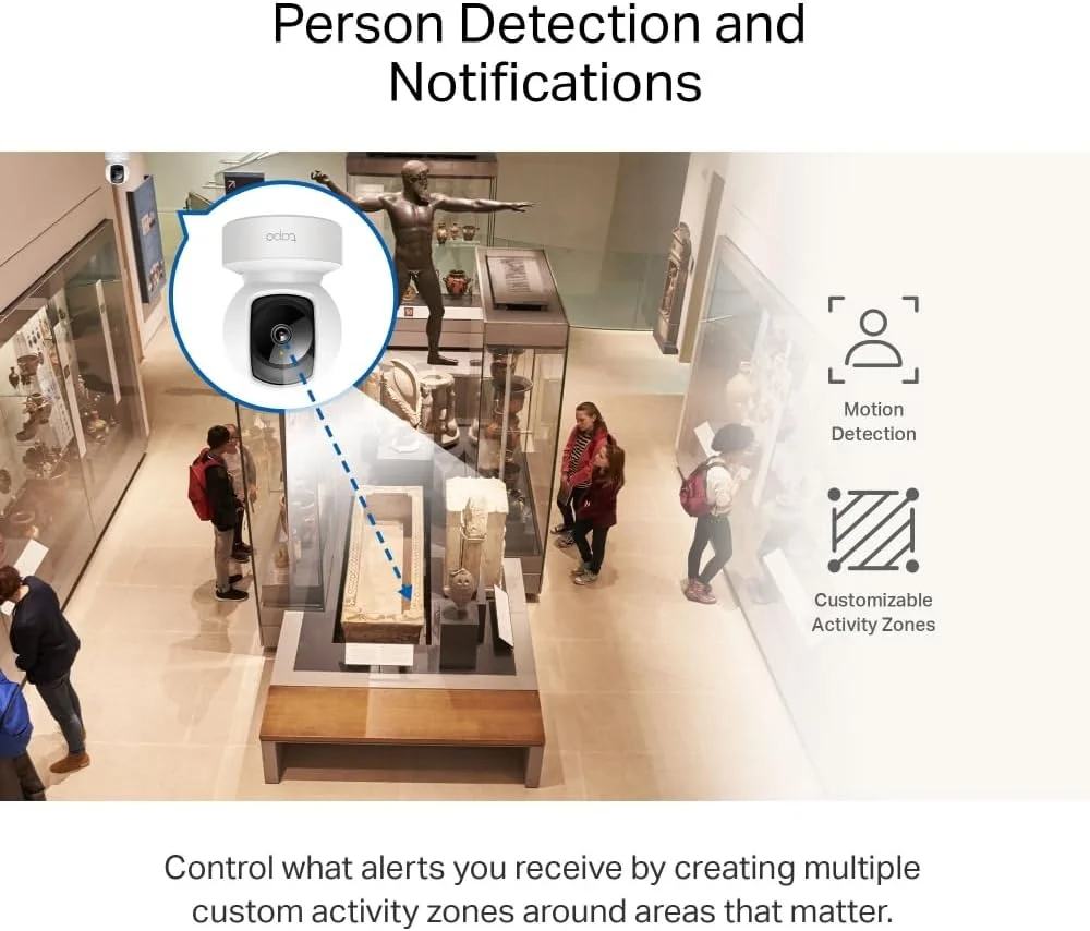 دوربین مداربسته وای فای چرخشی 360 درجه TP-Link Tapo 2K با قابلیت چرخش و زوم، مناسب برای نظارت کودک | ردیابی و تشخیص حرکت | دید در شب | صدای دو طرفه | ذخیره سازی امن | سازگار با الکسا و گوگل هوم (C212) دوربین مداربسته وای فای چرخشی 360 درجه TP-Link Tapo 2K با قابلیت چرخش و زوم، مناسب برای نظارت کودک | ردیابی و تشخیص حرکت | دید در شب | صدای دو طرفه | ذخیره سازی امن | سازگار با الکسا و گوگل هوم (C212)